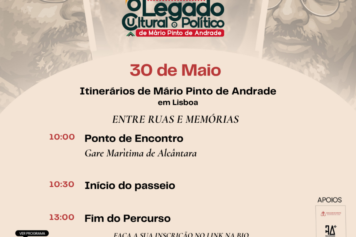ITINERÁRIOS DE MÁRIO PINTO DE ANDRADE EM LISBOA